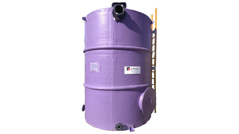 GRP VERTICAL CHEMICAL TANK