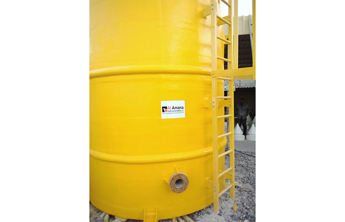 Grp chemical tank vertical shape various height