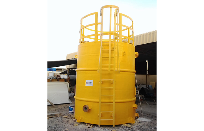 Grp chemical tank vertical shape various height